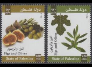 Palästina Mi.Nr. 340-41 Feigen und Oliven (2 Werte)