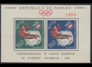 Panama Mi.Nr. Block 14 Olympia 1964 Innsbruck, Slalom 