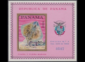 Panama Mi.Nr. Block 91B Fische, Raja texana