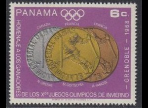 Panama Mi.Nr. 1082 Olympiade 1968 Grenoble, Medaillengewinner Slalom (6)