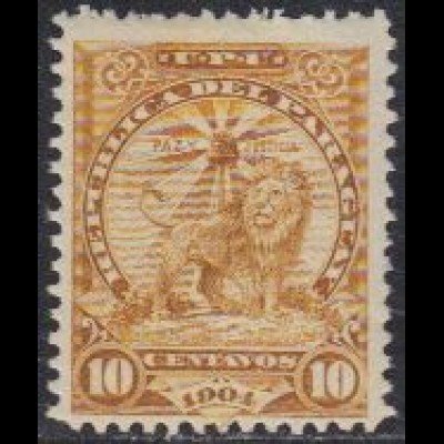 Paraguay Mi.Nr. 94 Freim. Wappenlöwe, Jahreszahl 1904 unten (10)