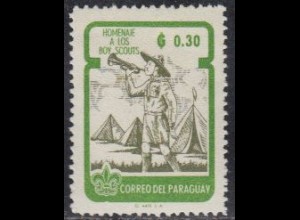 Paraguay Mi.Nr. 1012 Pfadfinderbewegung, Pfadfinder vor Zeltlager (0,30)