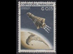 Paraguay Mi.Nr. 1087 Mercury-Weltraumkapsel, Erdkugel mit Südamerika (0,15)