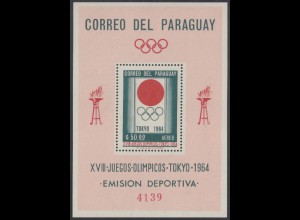 Paraguay Mi.Nr. Block 50 Olympia 1964 Tokio 
