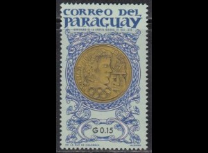Paraguay Mi.Nr. 1408 Olympia 1964 Tokio, Medaille (0,15)