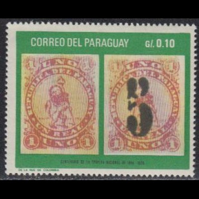 Paraguay Mi.Nr. 1825 100J. Briefmarken, Abbildung älterer Marken (0,10)