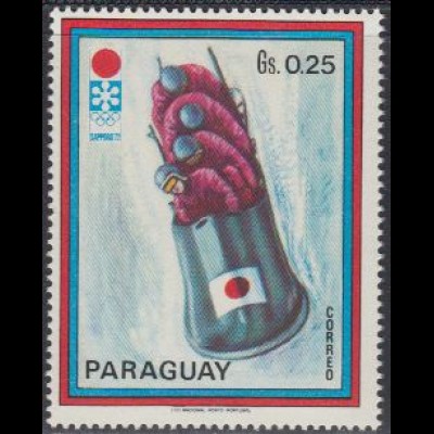Paraguay Mi.Nr. 2268 Olympia 1972 Sapporo, Viererbob (0,25)