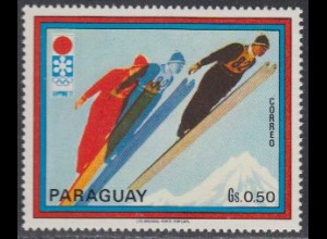 Paraguay Mi.Nr. 2270 Olympia 1972 Sapporo, Skispringer (0,50)