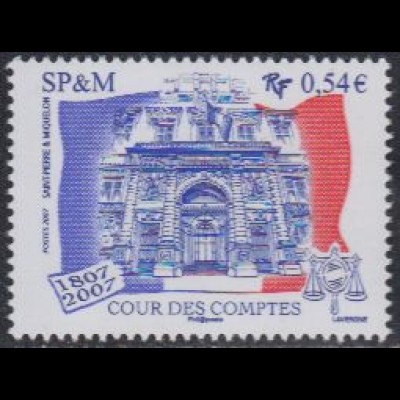 St. Pierre & M. Mi.Nr. 976 200Jahre französischer Rechnungshof Paris (0,54)
