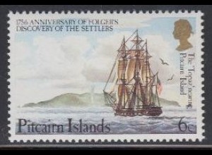 Pitcairn Mi.Nr. 230 Besuch von Kapitän Folger, Topaz (6)