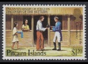 Pitcairn Mi.Nr. 233 Besuch von Kapitän Folger, Chronometer (1,20)