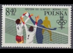 Polen Mi.Nr. 2677 Olympische Spiele 1980, Volleyball (8,40)
