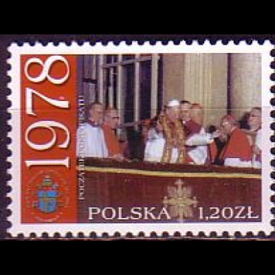 Polen Mi.Nr. 4018 25 J.Pontifikat Johannes Paul II, 1978 Balkon Petersdom (1,20)