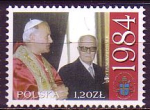 Polen Mi.Nr. 4024 25 J.Pontifikat Johannes Paul II, 1984, Staatspräsident (1,20)