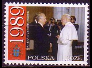 Polen Mi.Nr. 4029 25 J.Pontifikat Johannes Paul II, 1989, Gorbatschow (1,20)