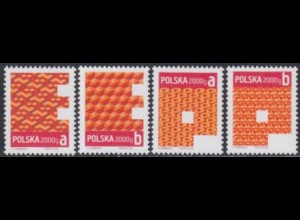 Polen Mi.Nr. 4613-16 Freim. Geometrische Muster (4 Werte)