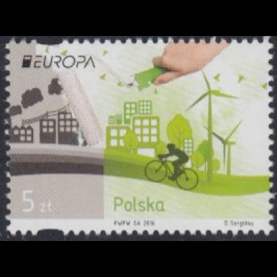 Polen Mi.Nr. 4831 Europa 16, Umweltbewusst leben, Von Grau zu Grün (5)