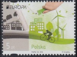 Polen Mi.Nr. 4831 Europa 16, Umweltbewusst leben, Von Grau zu Grün (5)