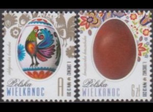 Polen MiNr. 5096-97 Ostern, Eier aus Lowicz und der Kaschubei (2 Werte)