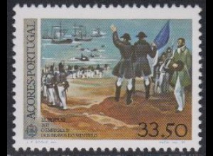 Portugal-Azoren Mi.Nr. 353 Europa 82 Historie, Einschiffg.Mindelo-Helden (33,50)