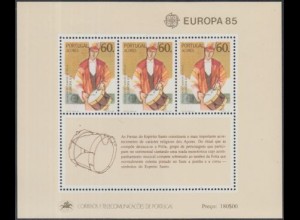 Portugal-Azoren Mi.Nr. Block 6 Europa 85, Europ.Jahr der Musik, Trommel
