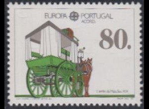 Portugal-Azoren Mi.Nr. 390a Europa 88, Transport-u.Komm.mittel, Pferdebus (80)