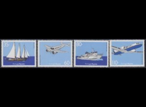 Portugal-Azoren Mi.Nr. 421-24 Transportmittel, Schiffe und Flugzeuge (4 Werte)