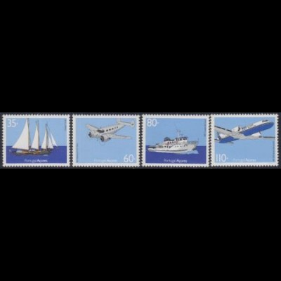 Portugal-Azoren Mi.Nr. 421-24 Transportmittel, Schiffe und Flugzeuge (4 Werte)