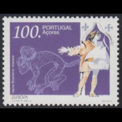 Portugal-Azoren Mi.Nr. 446 Europa 94, Entdeckungen und Erfindungen, Makak (100)