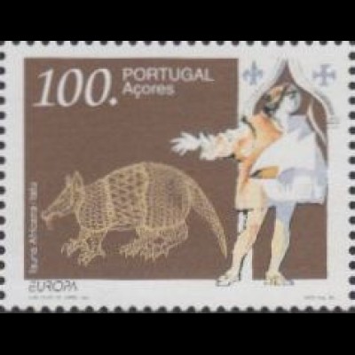 Portugal-Azoren Mi.Nr. 447 Europa 94, Entdeckg.u.Erfindungen, Gürteltier (100)