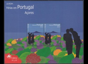 Portugal-Azoren Mi.Nr. Block 27 Europa 04, Ferien, Paar an Küste