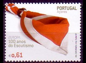 Portugal-Azoren Mi.Nr. 531 Europa 07, Pfadfinder, Halstuch Lederknoten (0,61)