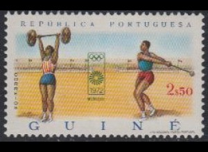 Port.Guinea Mi.Nr. 342 Olympia 1972 München, Gewichtheben, Hammerwerfen (2,50)