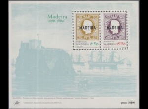 Portugal-Madeira Mi.Nr. Block 1 112.J.tag erste Markenausgabe Madeiras