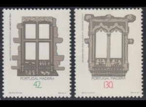 Portugal-Madeira Mi.Nr. 168-69 Regionale Architektur, Fenster (2 Werte)