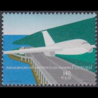 Portugal-Madeira Mi.Nr. 211 Inbetriebnahme Flughafen, Boeing 737 (140/0,70)