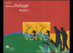 Portugal-Madeira Mi.Nr. Block 28 Europa 04, Ferien, Wanderer an Küste