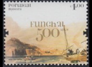 Portugal-Madeira Mi.Nr. 285 500J.Stadt Funchal, Stadtansicht Segelschiff (1,00)