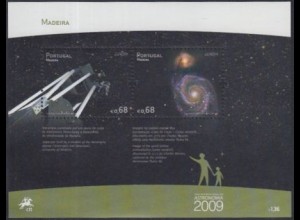 Portugal-Madeira Mi.Nr. Block 44 Europa 09, Astronomie, Teleskop, Galaxie M51