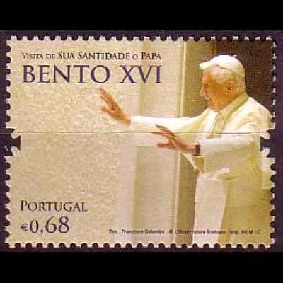 Portugal Mi.Nr. 3511 Besuch Papst Benedikt XVI in Portugal (0,68)