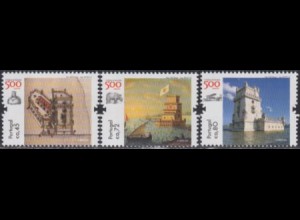 Portugal Mi.Nr. 4045-47 500Jahre Festung Torre de Belém (3 Werte)