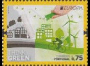 Portugal Mi.Nr. 4134 Europa 16, Umweltbewusst leben, Von Grau zu Grün (0,75)