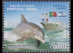 Portugal MiNr. 4246 Dipl.Beziehungen z.Israel, Gr.Tümmler, Yacht, Flaggen (0,80)