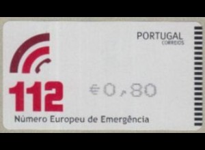 Portugal ATM Mi.Nr. 76 Freim. Notruf 112, skl. (0,80)