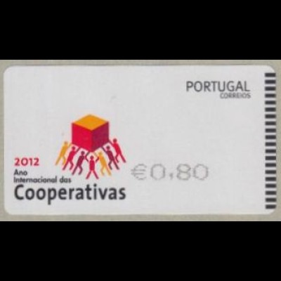 Portugal ATM Mi.Nr. 78 Freim. Int.Jahr der Genossenschaften, skl. (0,80)