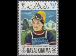 Ras al Khaima Mi.Nr. 256A Olympia 1968 Grenoble, Olga Pall (2)