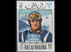 Ras al Khaima Mi.Nr. 346B Olympia 1968 Grenoble, Jean-Claude Killy (5)