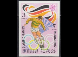 Ras al Khaima Mi.Nr. 653B Olympia 1972 München, Fußball (3)