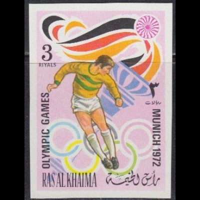 Ras al Khaima Mi.Nr. 653B Olympia 1972 München, Fußball (3)