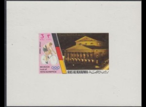 Ras al Khaima Mi.Nr. 728B(Block weiß) Olympia 1972 München, Nationaltheater (3)